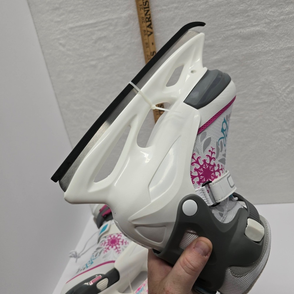 Bladerunner Micro Ice Skates Adjustable Girls White Pink Size 5-8 - Picture 12 of 16